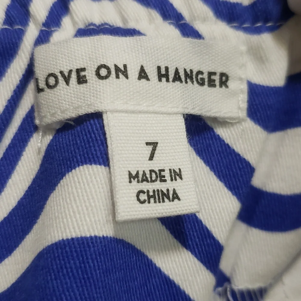 Love On a Hanger Blue and White Wave Pattern Skirt, Juniors 7